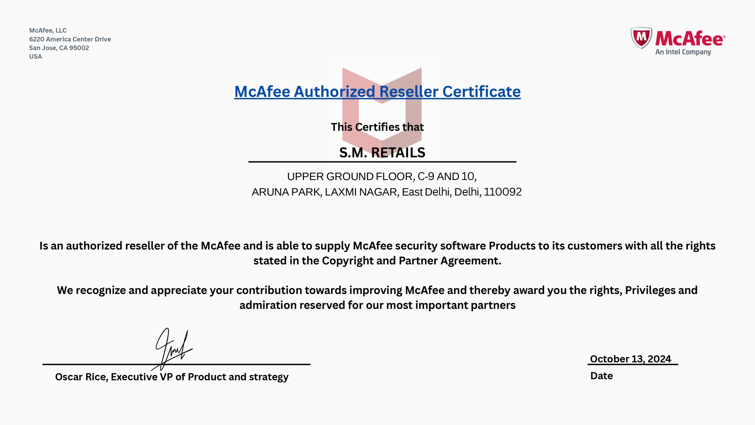 McAfee Partner Certification